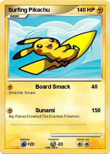 Pokemon Surfing Pikachu