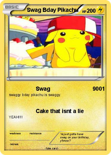 Pokemon Swag Bday Pikachu