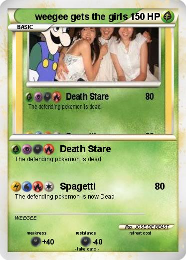 Pokemon weegee gets the girls