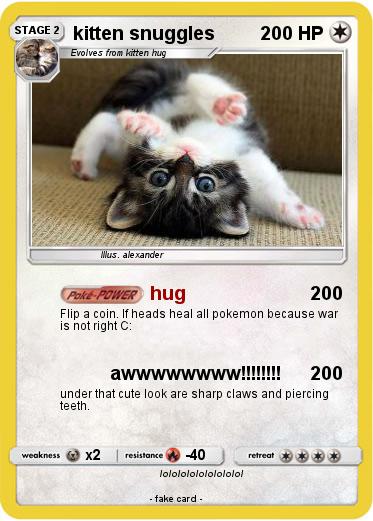 Pokemon kitten snuggles