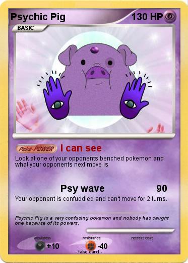 Pokemon Psychic Pig