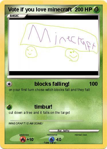 Pokemon Vote if you love minecraft