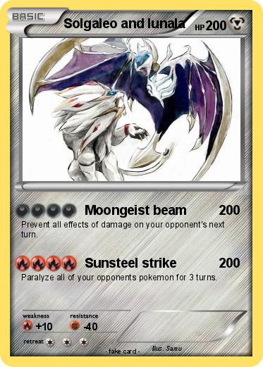 Pokemon Solgaleo and lunala