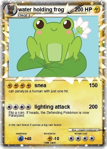 Pokemon water holding frog
