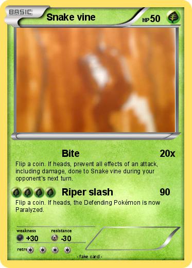 Pokemon Snake vine