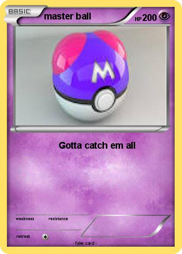 Pokemon master ball