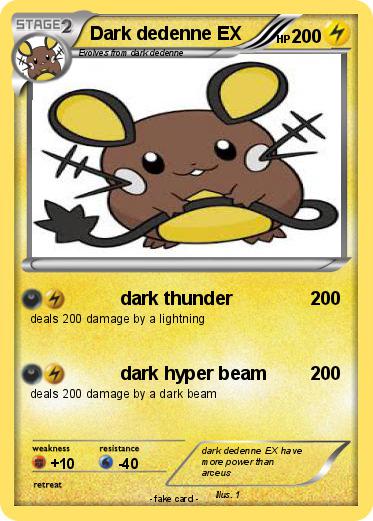 Pokemon Dark dedenne EX
