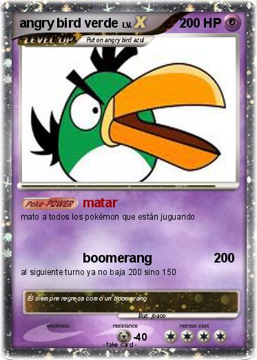 Pokemon angry bird verde