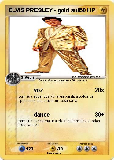 Pokemon ELVIS PRESLEY - gold suit
