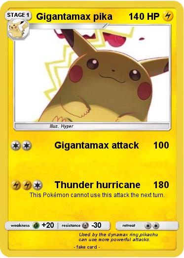 Pokemon Gigantamax pika