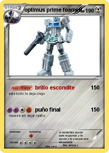 Pokemon optimus prime foamed