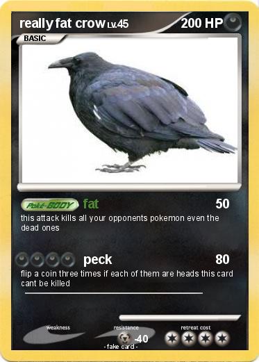 Pokemon really fat crow