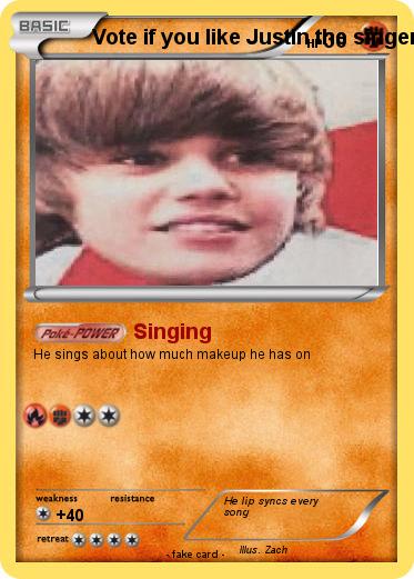 Pokemon Vote if you like Justin the singer