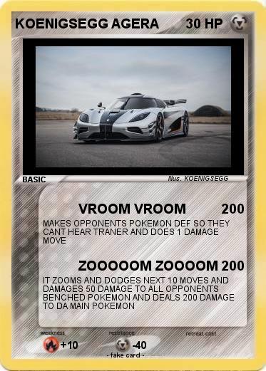 Pokemon KOENIGSEGG AGERA