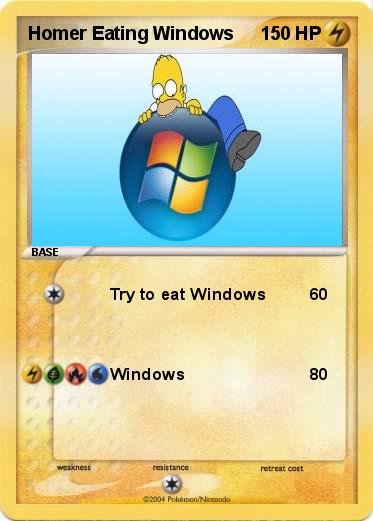 Pokemon Homer Eating Windows