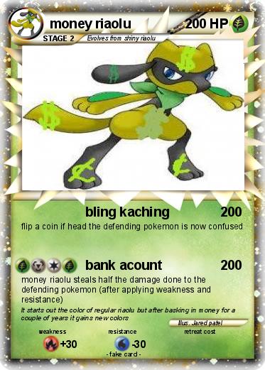 Pokemon money riaolu