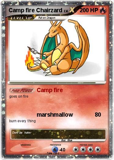 Pokemon Camp fire Chairzard