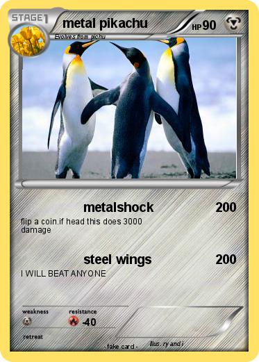 Pokemon metal pikachu