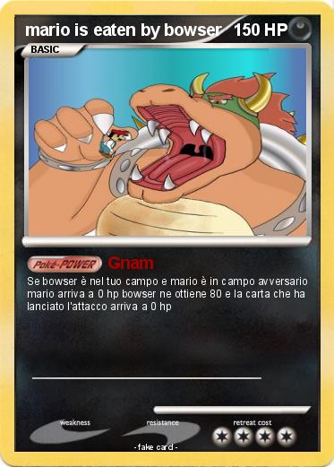 Pokemon mario is eaten by bowser