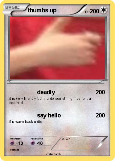 Pokemon thumbs up