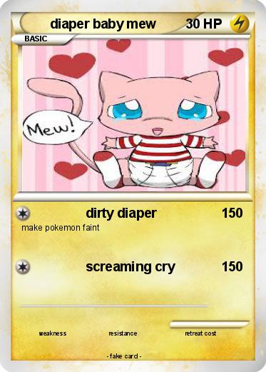 Pokemon diaper baby mew