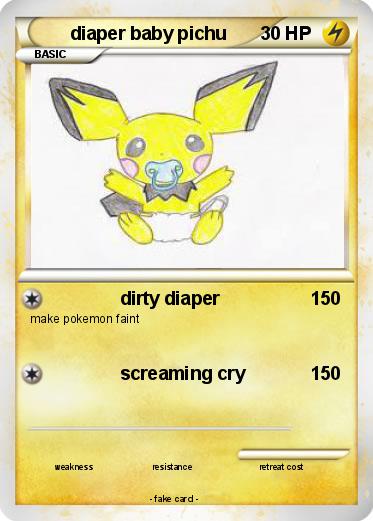 Pokemon diaper baby pichu