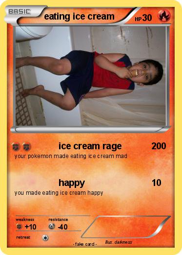 Pokemon eating ice cream