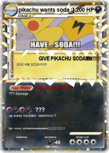 Pokemon pikachu wants soda ;]