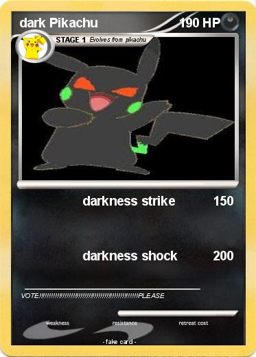 Pokemon dark Pikachu