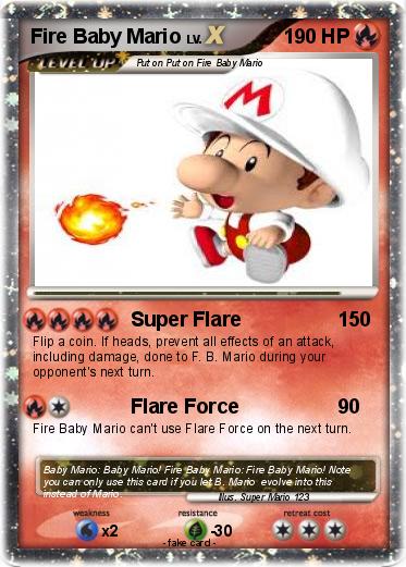 Pokemon Fire Baby Mario