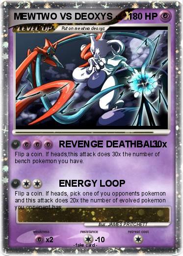 Deoxys Vs Mewtwo GX Pokemon Card 