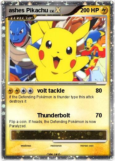 Pokemon ashes Pikachu