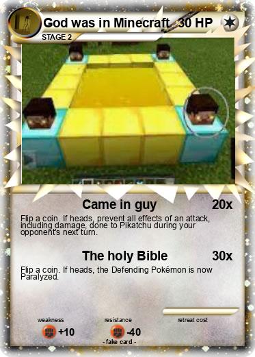 Pokemon God was in Minecraft