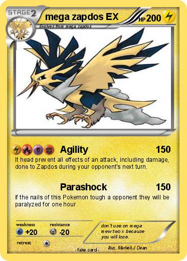 Pokemon mega zapdos EX