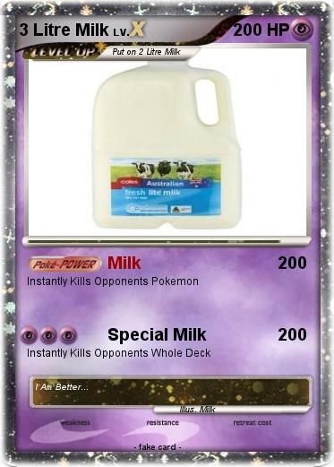 Pokemon 3 Litre Milk