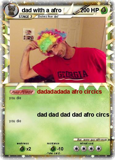 Pokemon dad with a afro
