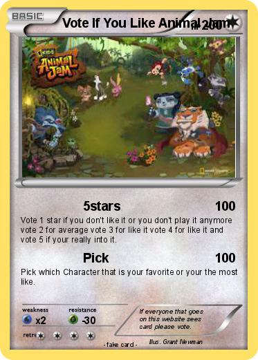 Pokemon Vote If You Like Animal Jam