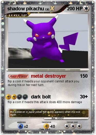 Pokemon shadow pikachu