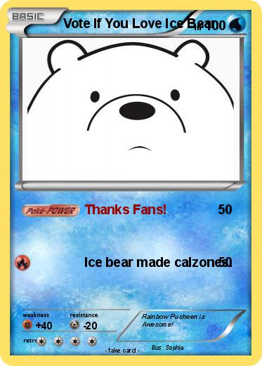 Pokemon Vote If You Love Ice Bear