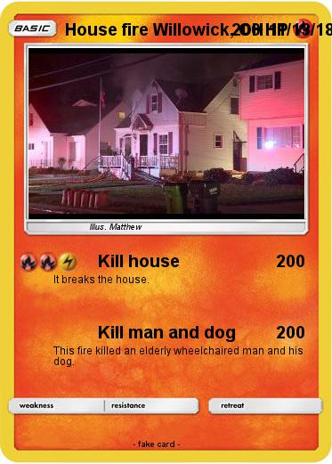 Pokemon House fire Willowick, OH 11/13/18