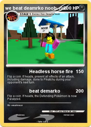 Pokemon we beat deamrko noob