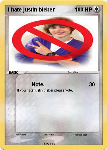 Pokemon I hate justin bieber