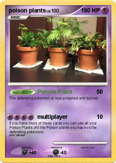 Pokemon poison plants