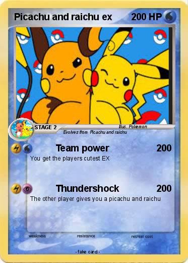 Pokemon Picachu and raichu ex