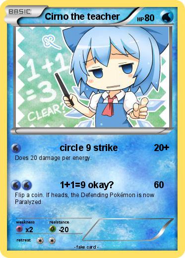 Pokemon Cirno the teacher