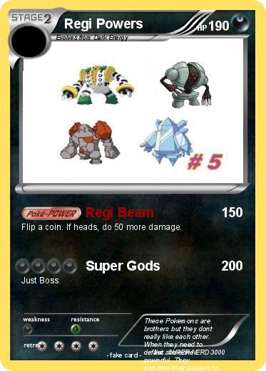 Pokemon Regi Powers