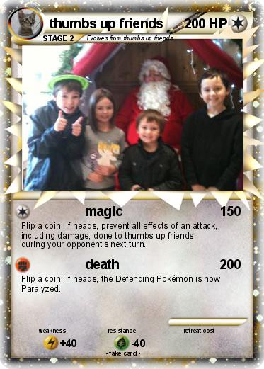 Pokemon thumbs up friends