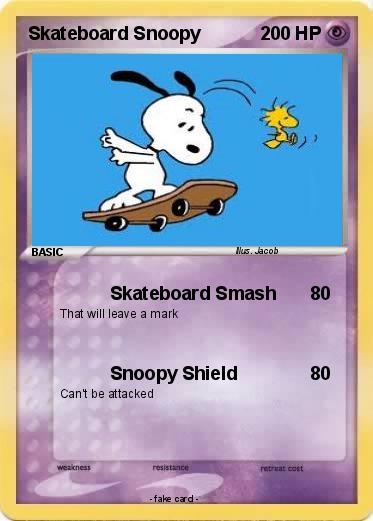 Pokemon Skateboard Snoopy