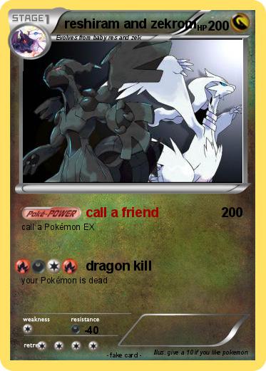 Pokemon reshiram and zekrom