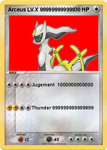 Pokemon Arceus LV.X 999999999999